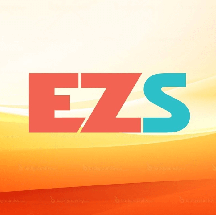 Logo có chữ EZS trên nền màu cam vàng nổi bật.