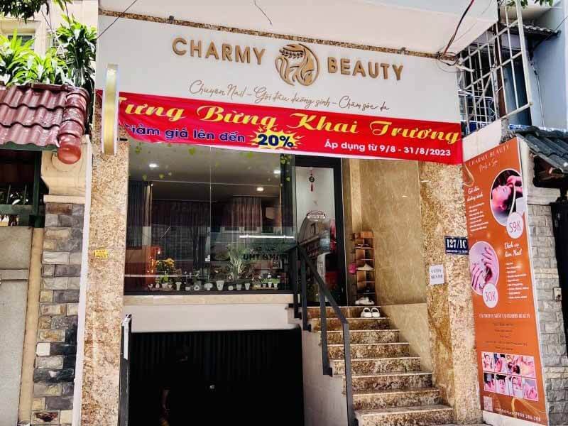Khai trương Charmy Beauty, giảm giá 20% từ 9/8-31/8/2023. Cửa hàng chuyên nail và chăm sóc da.