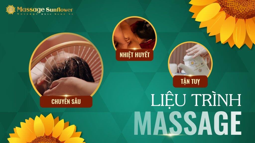 Liệu trình massage tại Massage Sunflower với dịch vụ chuyên sâu, nhiệt huyết và tận tụy.