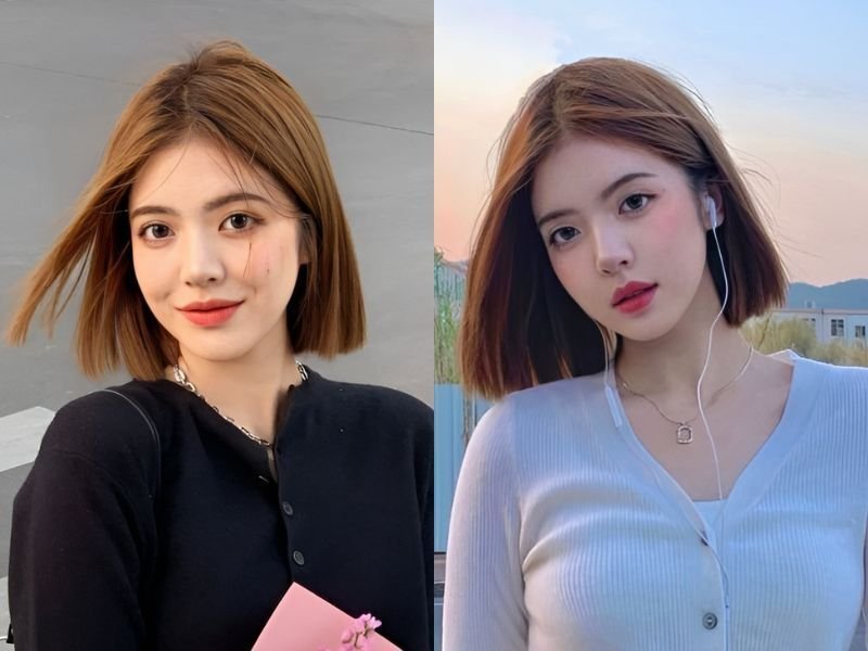 Tóc ngắn cắt duỗi thẳng