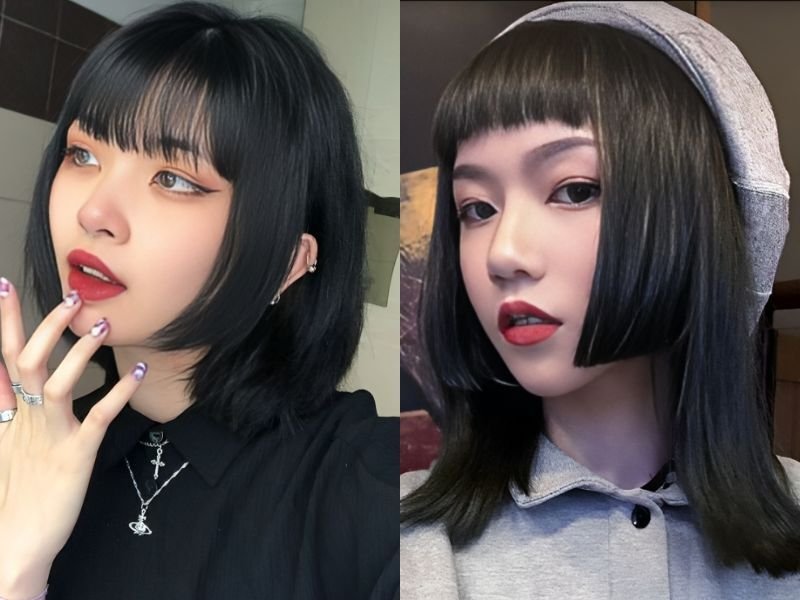 tóc ngắn duỗi thẳng đẹp