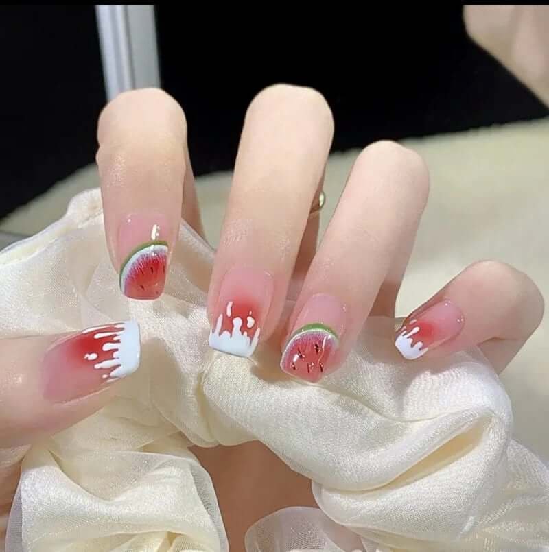Điểm Danh Top 7+ Mẫu Nail Dưa Hấu Đẹp, Dễ Thương, Tôn Da 1 ngan 1 1