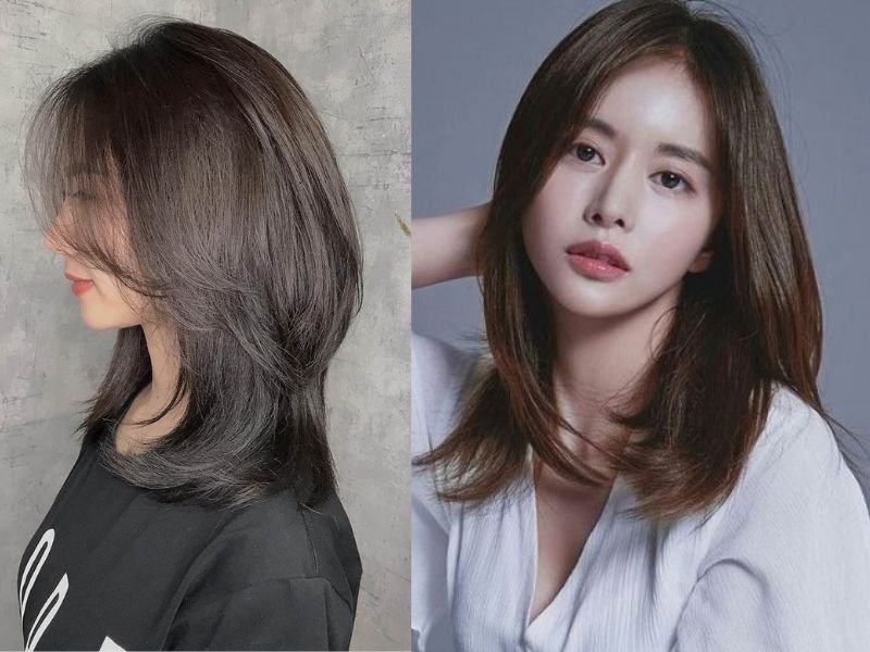 Tóc ngang vai cho mặt dài