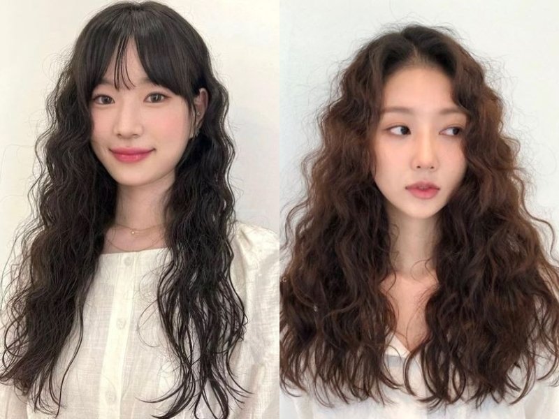 Tóc xù hippie uốn kiểu gợn sóng