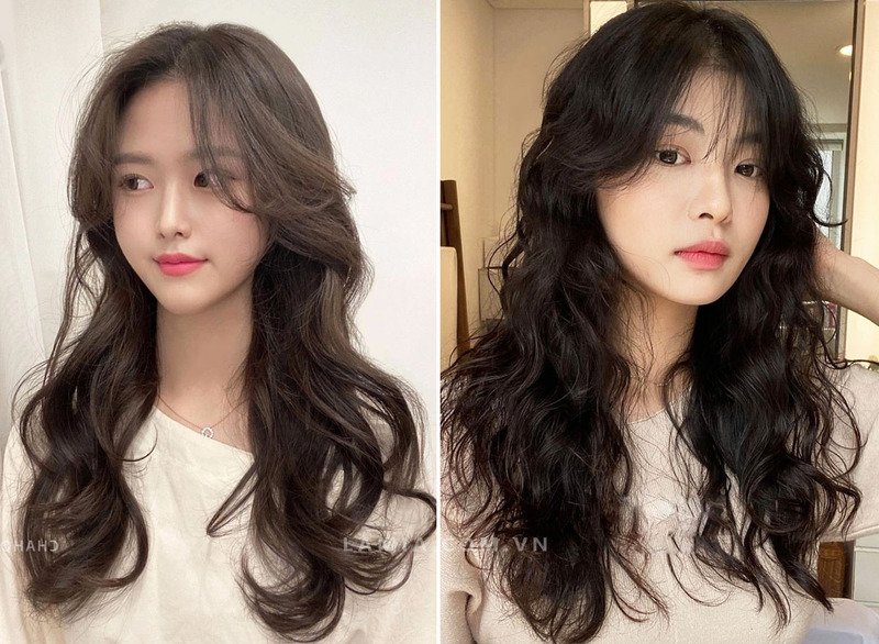 tóc uốn xù mì nhẹ