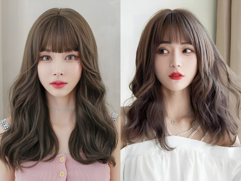 tóc xoăn đẹp cho khuôn mặt dài