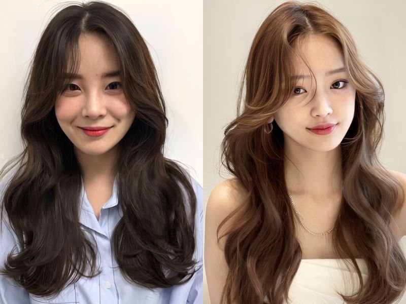 tóc xoăn đẹp cho khuôn mặt dài