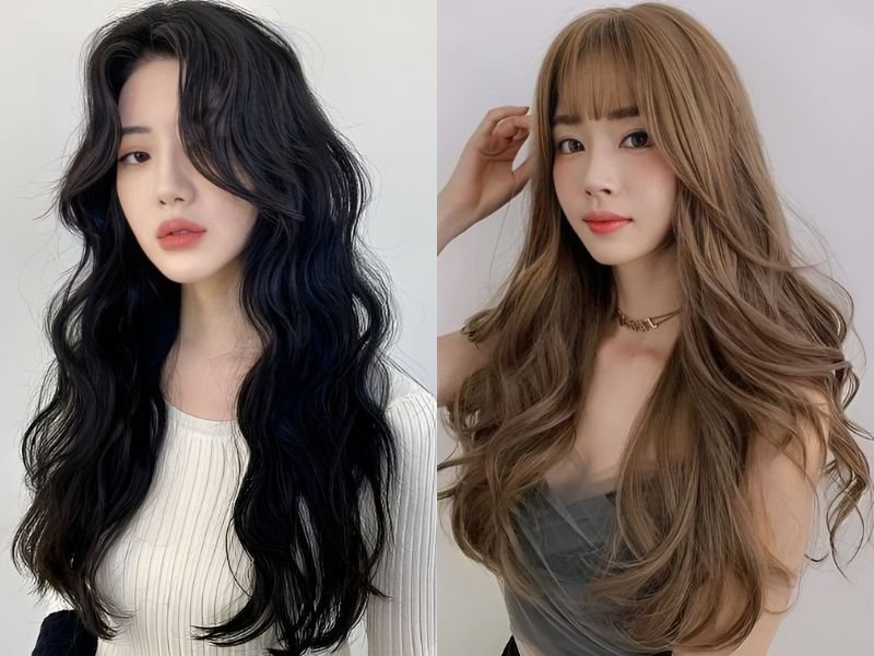 tóc xoăn đẹp cho khuôn mặt dài