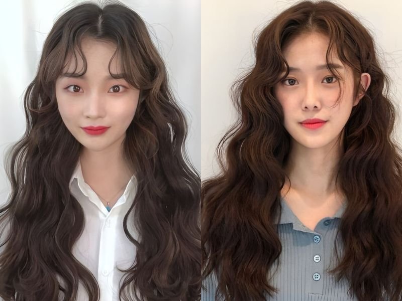 tóc xoăn đẹp cho khuôn mặt dài