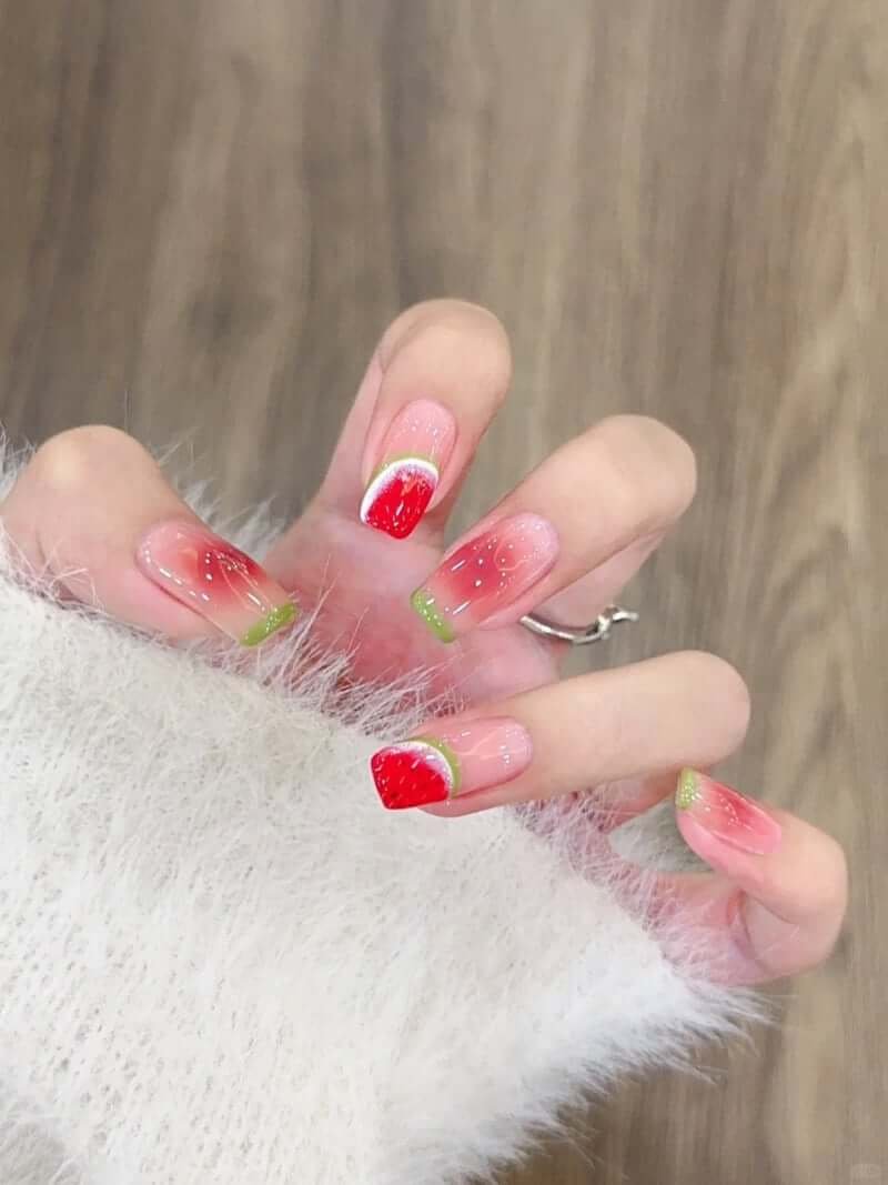 Điểm Danh Top 7+ Mẫu Nail Dưa Hấu Đẹp, Dễ Thương, Tôn Da 4 ts 1 1
