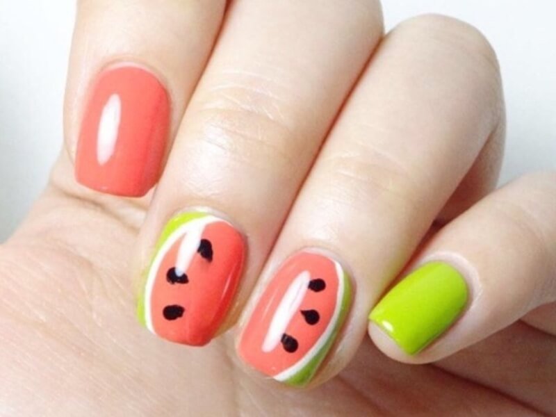 Điểm Danh Top 7+ Mẫu Nail Dưa Hấu Đẹp, Dễ Thương, Tôn Da 8 tuve 1