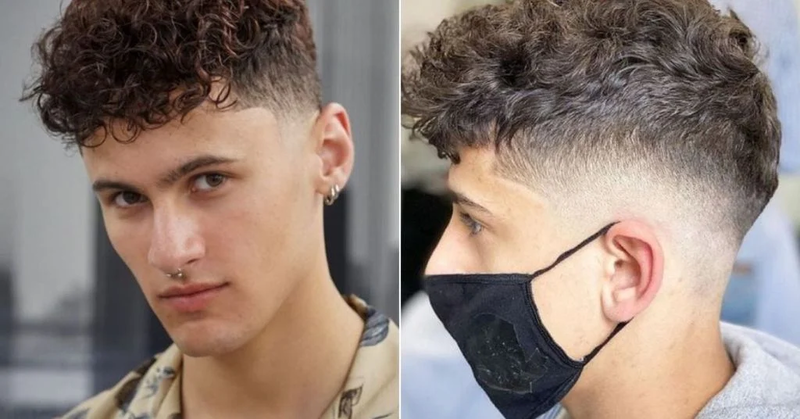 Kiểu tóc undercut cho nam mặt tròn xoăn