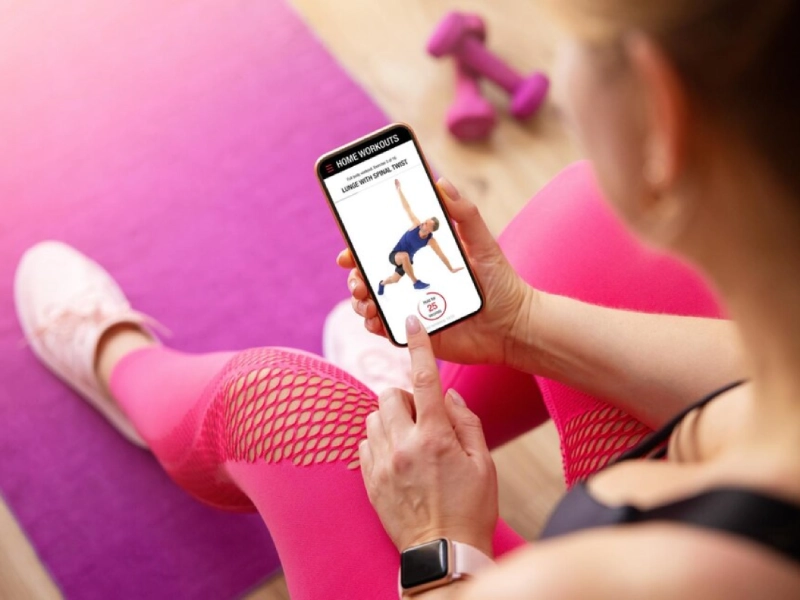 Sử dụng app để tập luyện Pilates